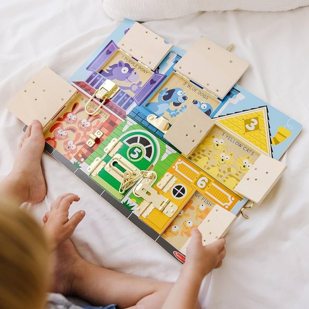 Melissa & Doug Wooden Latches Board Sensory Activity Toy‎ For Kids - Picture 6 of 8